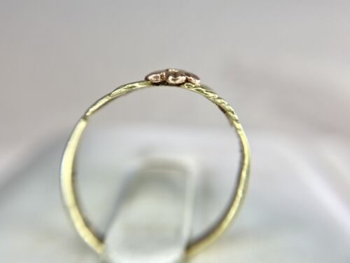 Vintage 10k Yellow Rose Gold Hand Crafted Small Flower Ring