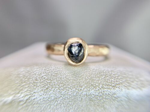 Doron Merav Designer 14k Rose Gold Raw Back Color Diamond Engagement Ring $2550