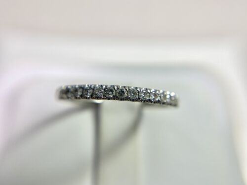 14k White Gold Natural Round Brilliant Diamond Wedding Band Ring