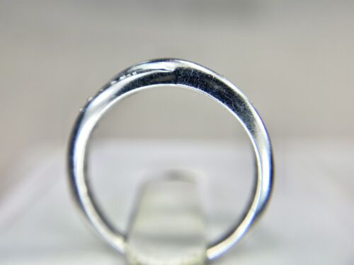 10k White Gold Designer Round Natural Round Wedding Band Stack Ring