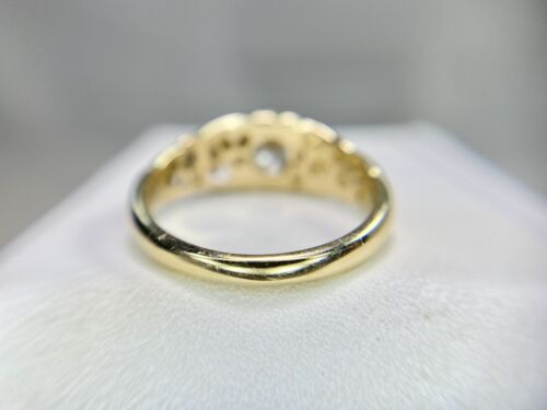 Vintage 14k Yellow Gold Natural Round Diamond Filigree Solitaire Engagement Ring