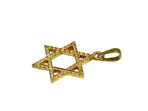 Vintage 14k Yellow Gold Jewish Star of David Pendant