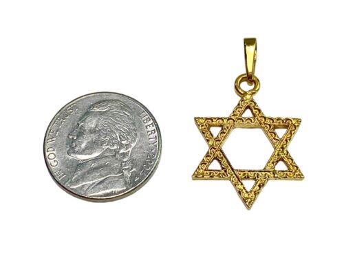 Vintage 14k Yellow Gold Jewish Star of David Pendant