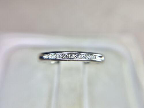 10k White Gold Designer Round Brilliant Diamond Channel Set Wedding Band Ring