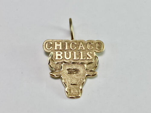 Vintage 14k Yellow Gold Chicago Bulls Official Big Pendant