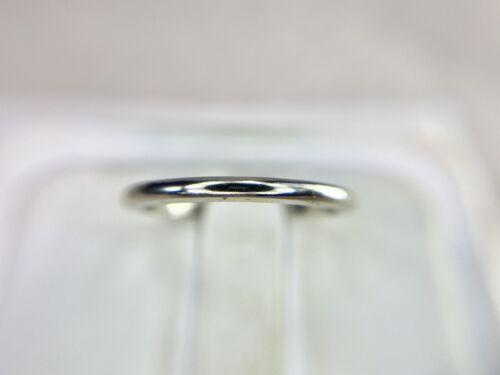 Estate 14k White Gold Classic Style Thin Wedding Band Ring Size 6.50