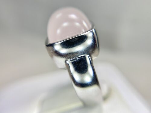 14k White Gold Designer Big Moonstone Bezel Set Ring