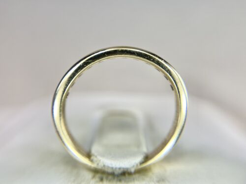 10k Yellow Gold Natural Round Brilliant Diamond Channel Set Wedding Band Ring 