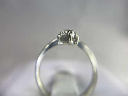 Vintage 14k White Gold Natural Round Single Cut Diamond Small Cocktail Ring