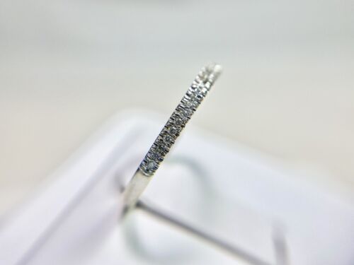 14k White Gold Designer Natural Round Diamond Wedding Band Stack Ring