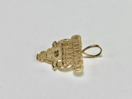 Vintage 14k Yellow Gold Chicago Bulls Official Big Pendant