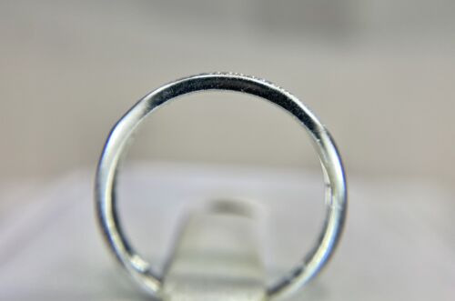 10k White Gold Designer Natural Round Diamond Small Wedding Band Stack Ring