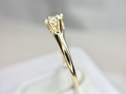 Art Deco Yellow Gold Natural Old European Diamond Buttercup Solitaire Ring