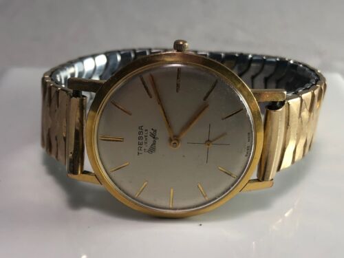 Vintage Tessa Ultra Flat Manual Wind Wrist Swiss Watch 34 mm