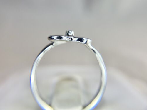 10k White Gold Designer Natural Round Brilliant Diamond Heart Shape Ring