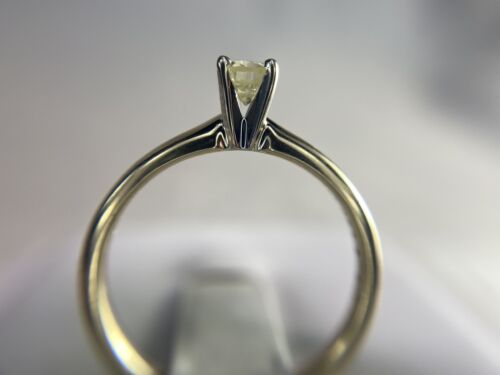 14k Yellow Gold Keepsake Natural Round Diamond Solitaire Engagement Ring 1/4 ct