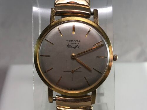 Vintage Tessa Ultra Flat Manual Wind Wrist Swiss Watch 34 mm