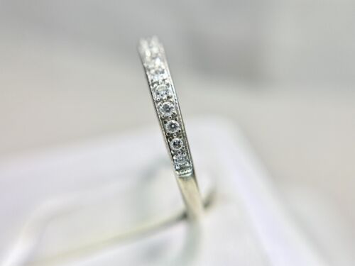 14k White Gold Natural Round Brilliant Diamond Wedding Band Ring