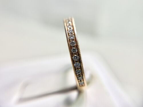 14k Rose Gold Designer Natural Round Brilliant Diamond Wedding Band Ring