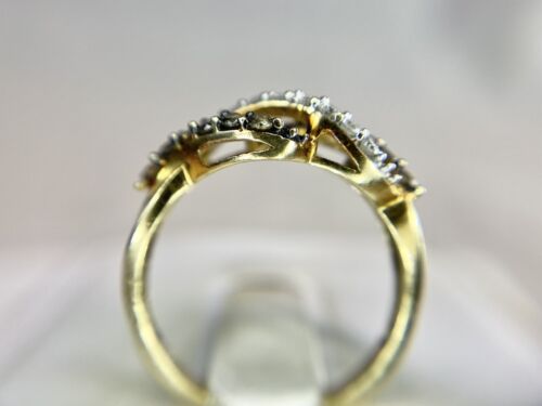 10k Yellow Gold Designer Fancy Brown Color Round Brilliant Natural Diamond Ring