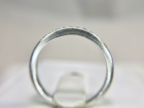 14k White Gold Natural Round Brilliant Diamond Wedding Band Ring