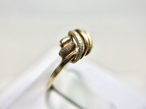 Vintage Estate 10k Yellow Gold Designer Signed Crossover Bypass Ring