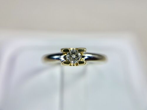 14k White Yellow Gold Natural Round Brilliant Diamond Solitaire Engagement Ring