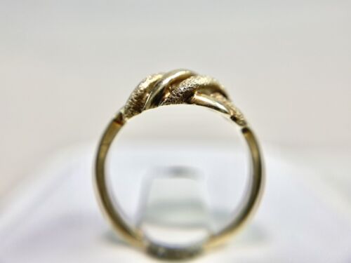 Vintage Estate 10k Yellow Gold Designer Signed Crossover Bypass Ring