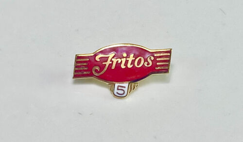 Vintage 10k Yellow Gold Authentic Fritos Red Enamel Small Pin