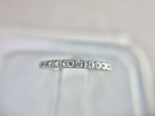 10k White Gold Round Brilliant Natural Diamond Wedding Band Ring 1/4 ct