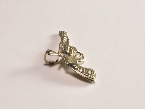 Vintage 14k Yellow Gold Gun Revolver Pendant