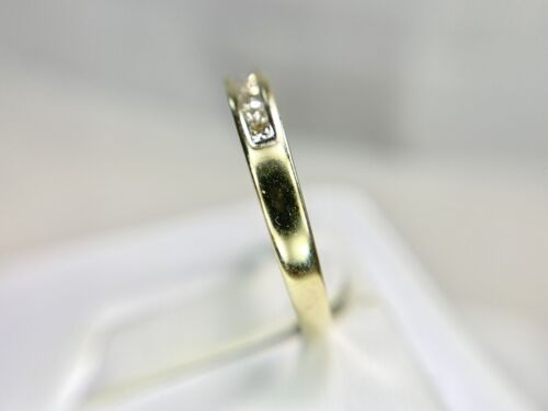 14k Yellow Gold Natural Princess Cut Channel Set Wedding Band Ring