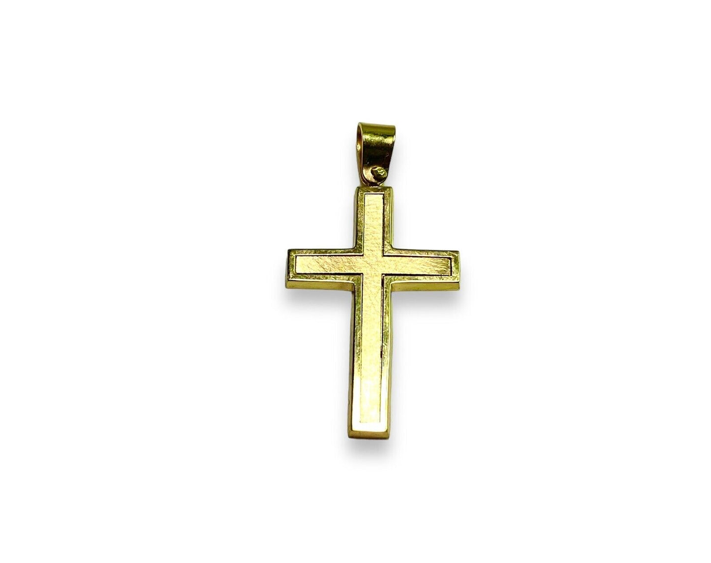 Vintage 14k Yellow Gold Classic Cross Pendant