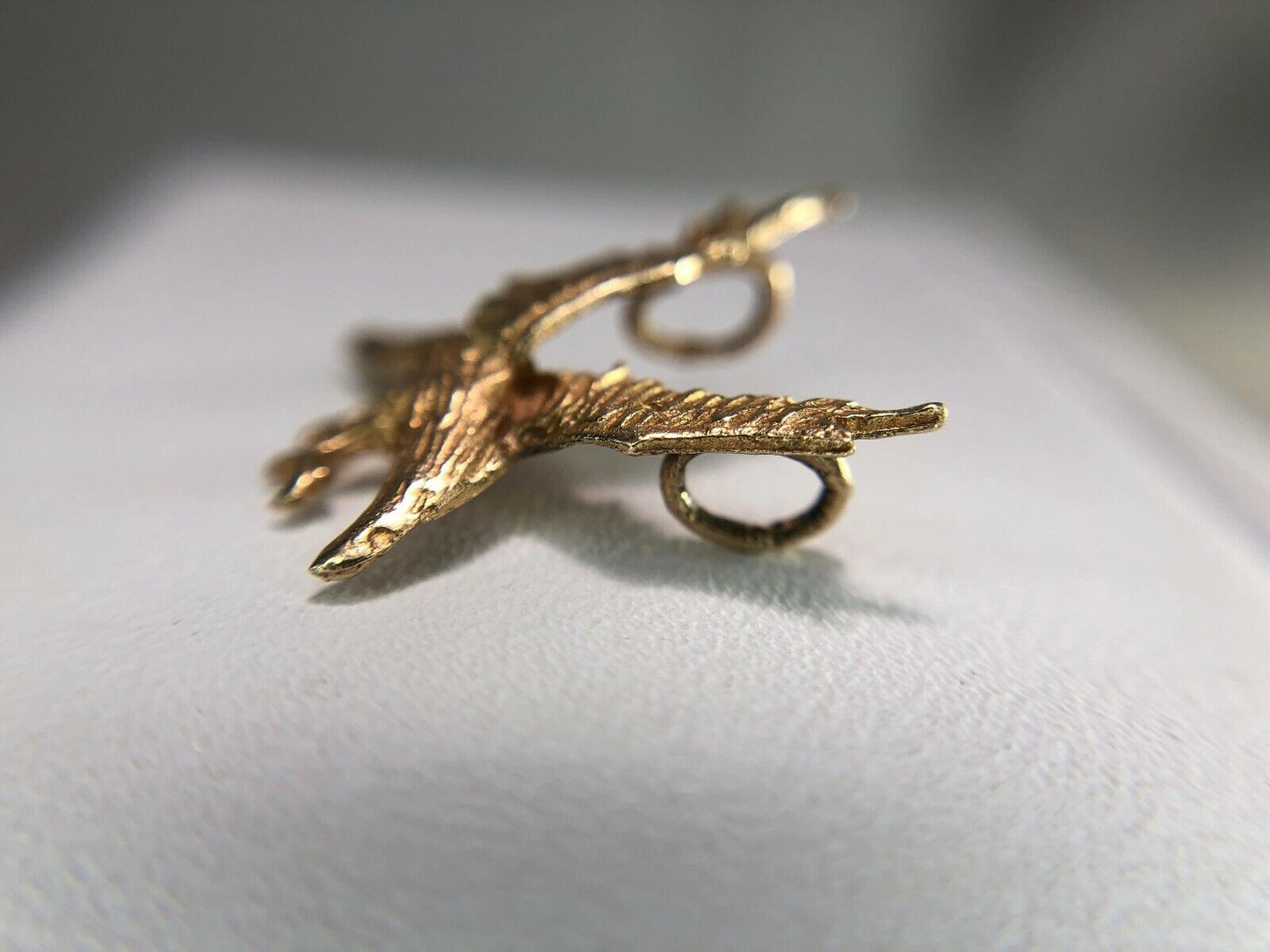 Vintage 14k Yellow Gold Flying Eagle Charm Pendant