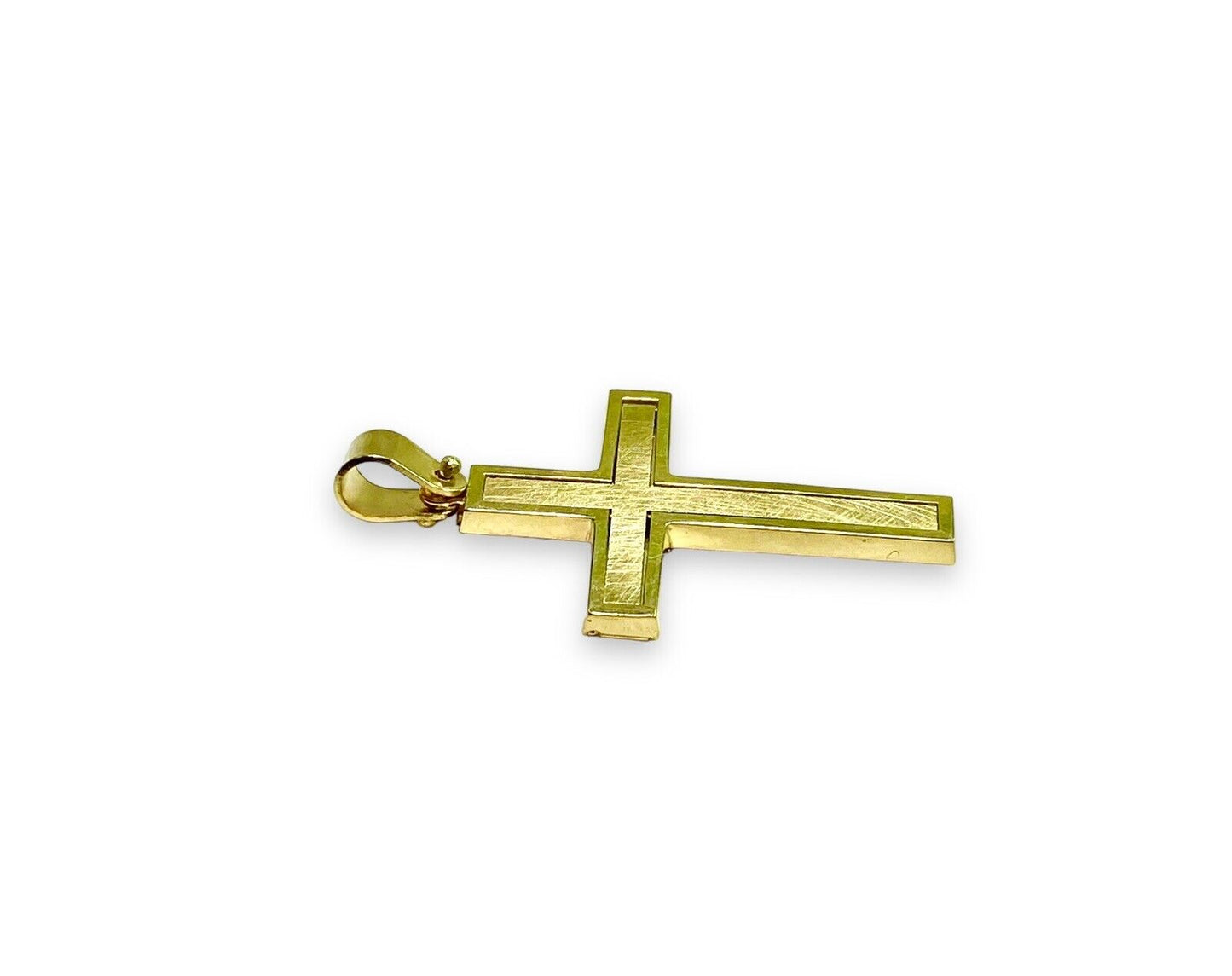 Vintage 14k Yellow Gold Classic Cross Pendant