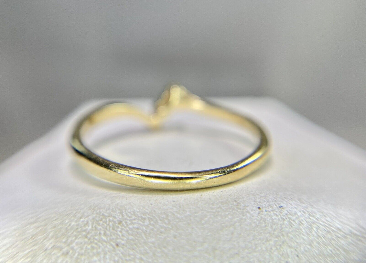 Vintage 14k Yellow Gold Natural Baguette Cut Diamond Bypass Ring