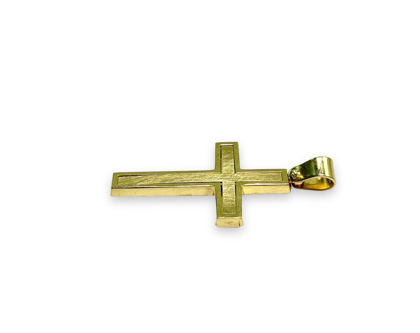 Vintage 14k Yellow Gold Classic Cross Pendant