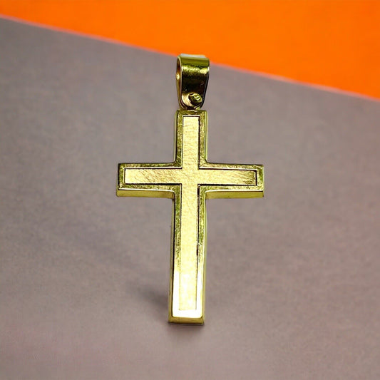 Vintage 14k Yellow Gold Classic Cross Pendant