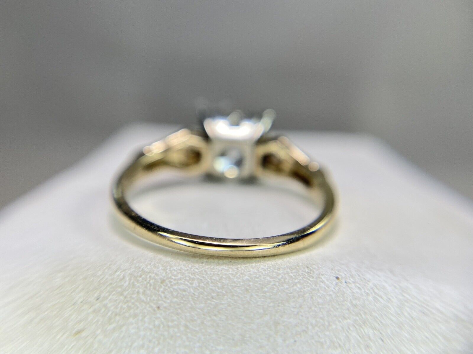 Vintage 14k Yellow Gold Natural Round Big Diamond Engagement Ring