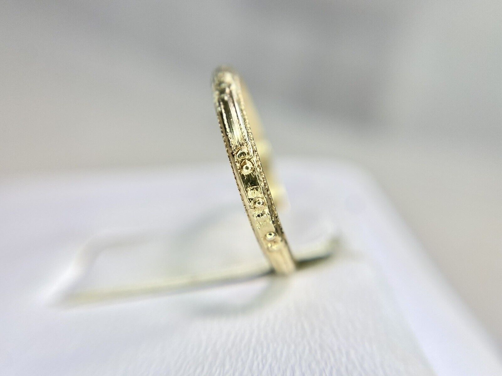 Vintage Art Deco 14k Yellow Gold Classic Thin Wedding Band Ring