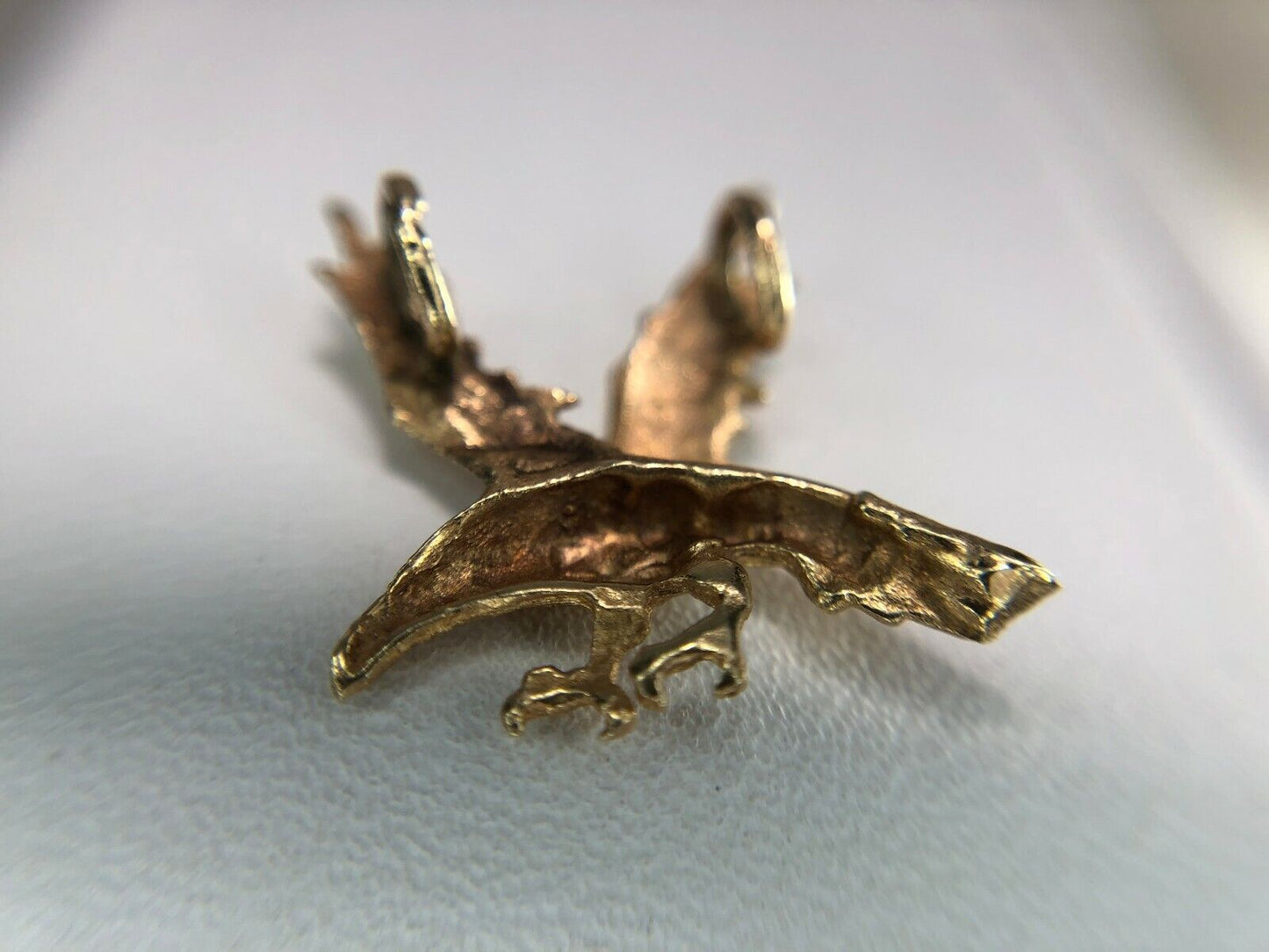 Vintage 14k Yellow Gold Flying Eagle Charm Pendant