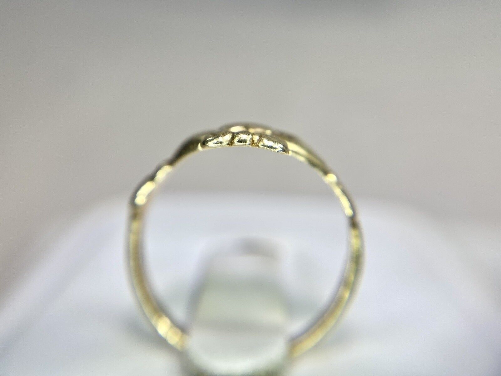 Vintage 10k Yellow Gold Claddagh Irish Classic Heart Shape Ring