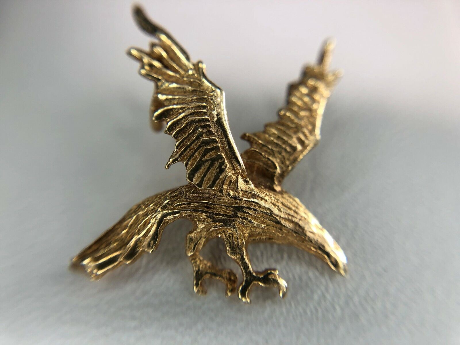 Vintage 14k Yellow Gold Flying Eagle Charm Pendant